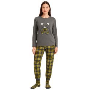 Pigiama donna 100% caldo cotone e calzini abbinati