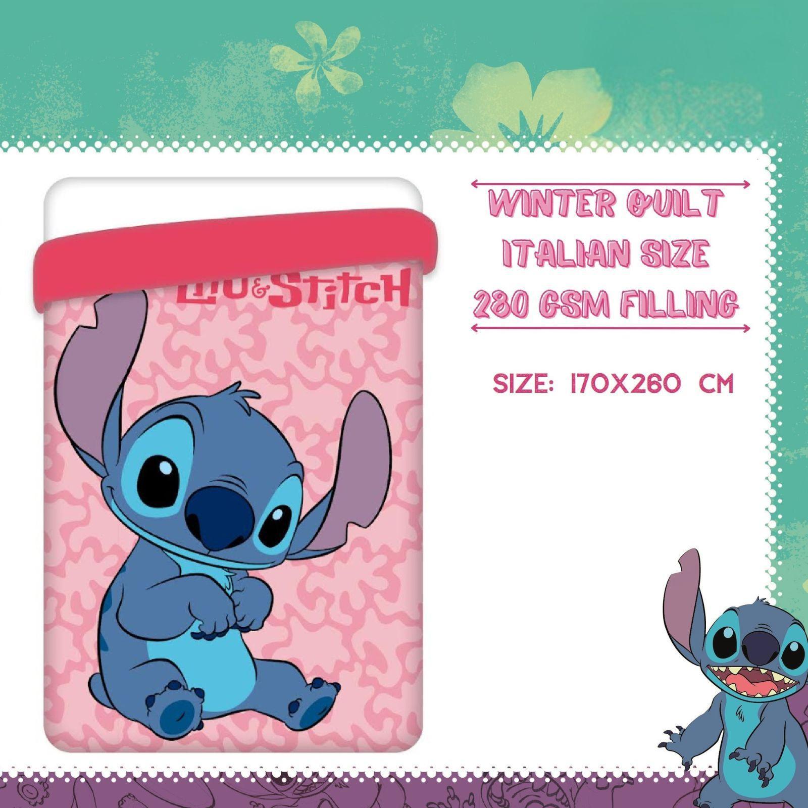 disney trapunta letto singolo disney stitch rosa 170 x 260 cm - foto 1