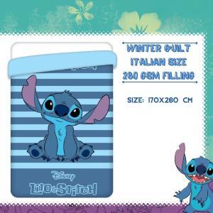 Trapunta letto singolo  stitch blu 170 x 260 cm