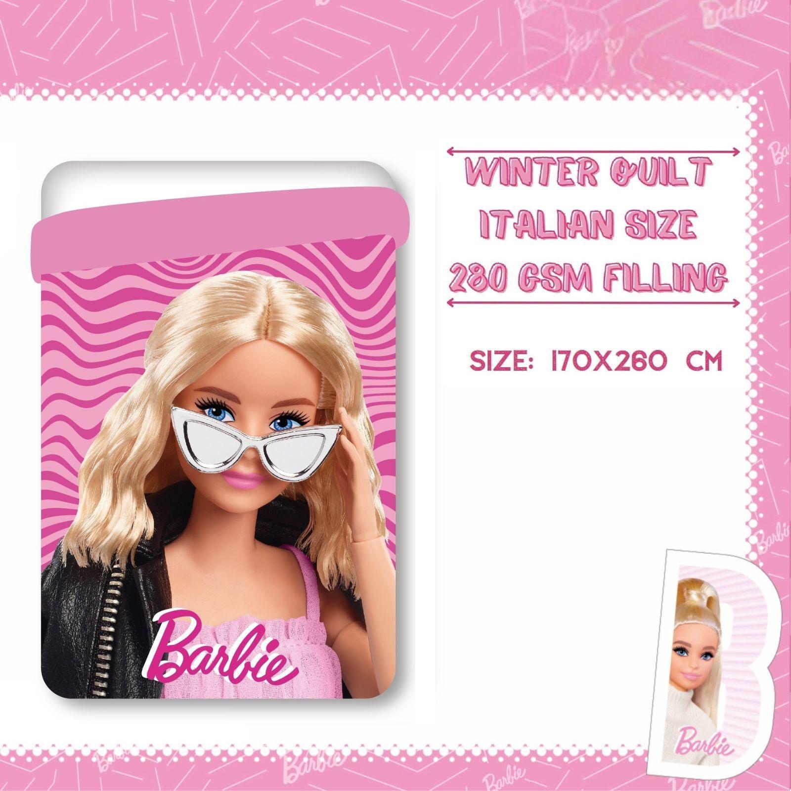 disney trapunta letto singolo disney barbie rosa 170 x 260 cm - foto 1