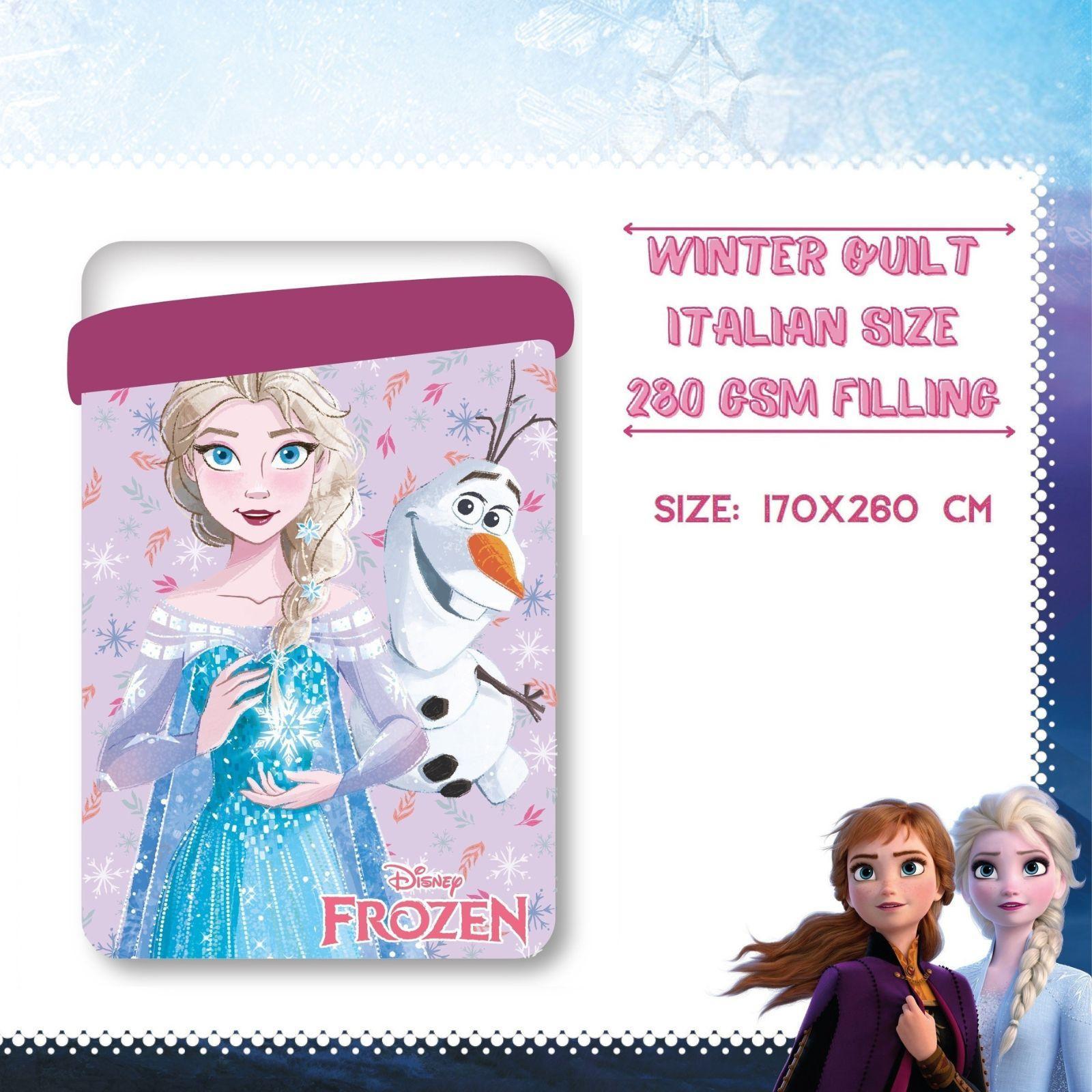 disney trapunta letto singolo disney frozen rosa 170 x 260 cm - foto 1
