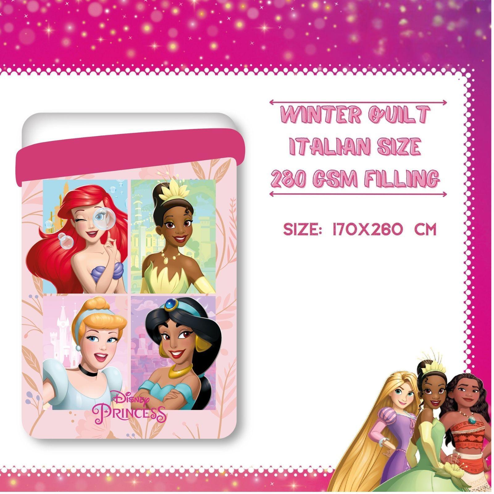 disney trapunta letto singolo disney principesse rosa 170 x 260 cm - foto 1