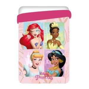 Trapunta letto singolo  principesse rosa 170 x 260 cm