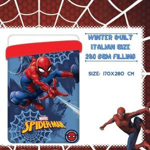 Trapunta letto singolo  spiderman blu 170 x 270 cm