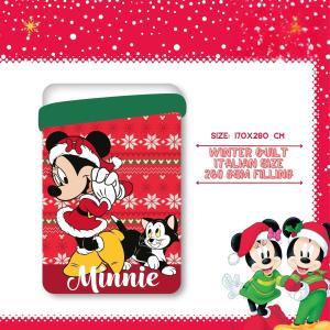 Trapunta letto singolo  minnie natale 170 x 260 cm