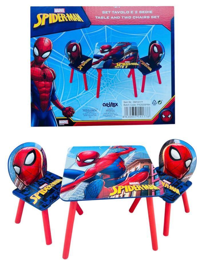 disney set tavolo + sedie disney spiderman blu - foto 1