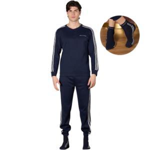 Pigiama uomo 100% caldo cotone e calzini abbinati