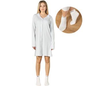 Pigiama donna 100% caldo cotone e calzini abbinati