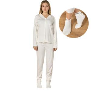 Pigiama donna 100% caldo cotone e calzini abbinati