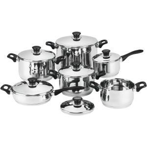 Batteria di pentole 12 pezzi in acciaio inox