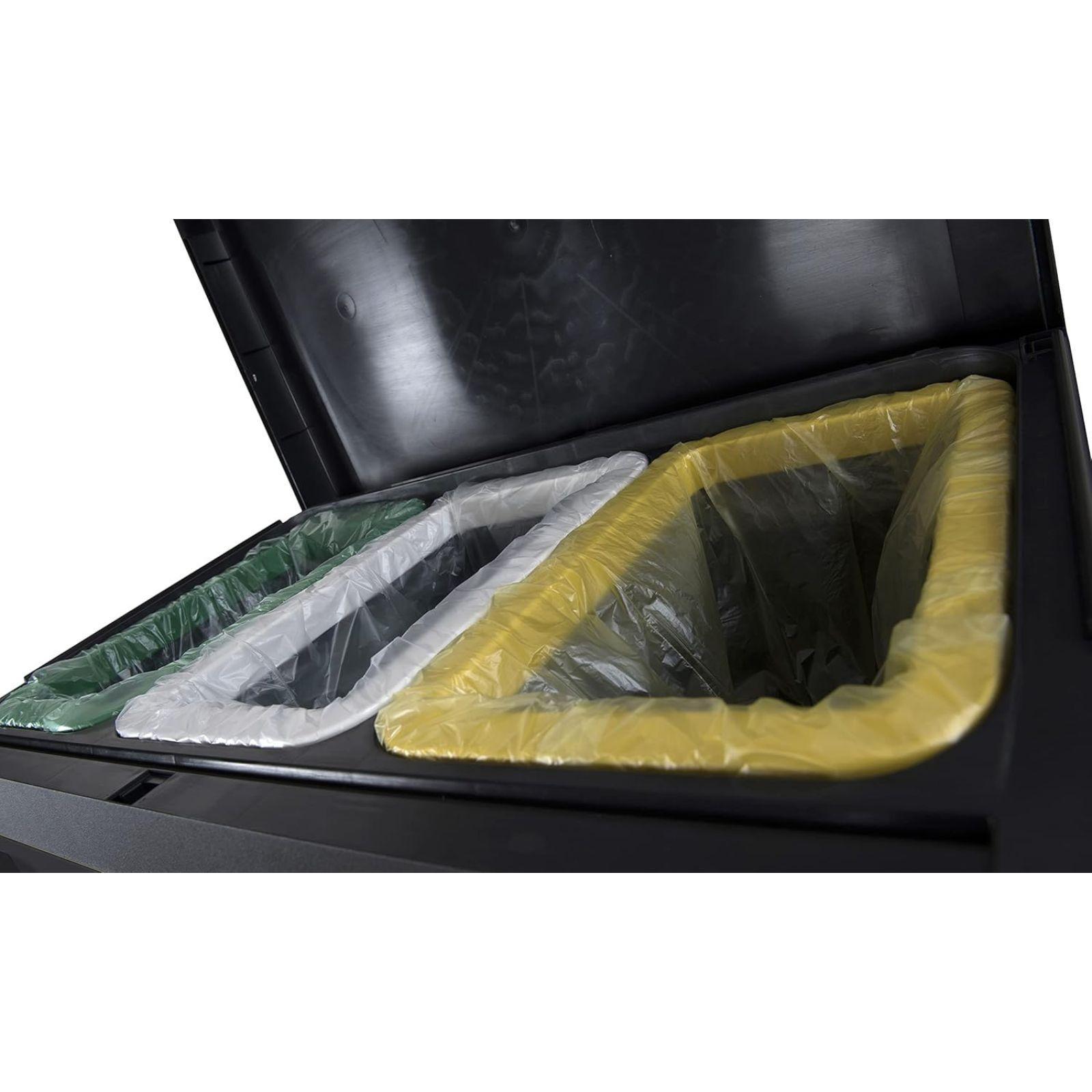  mobile secchio per raccolta differenziata in plastica con 3 scomparti - foto 5
