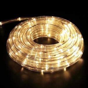 Tubo luminoso 180 luci led bianco caldo 10 mt per uso interno ed esterno