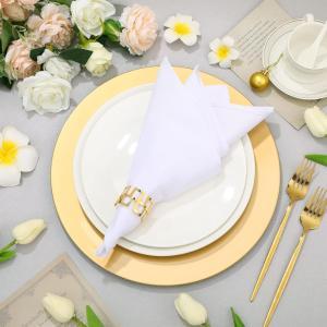 Sottopiatto oro natalizio in plastica rigida tondo 33 cm