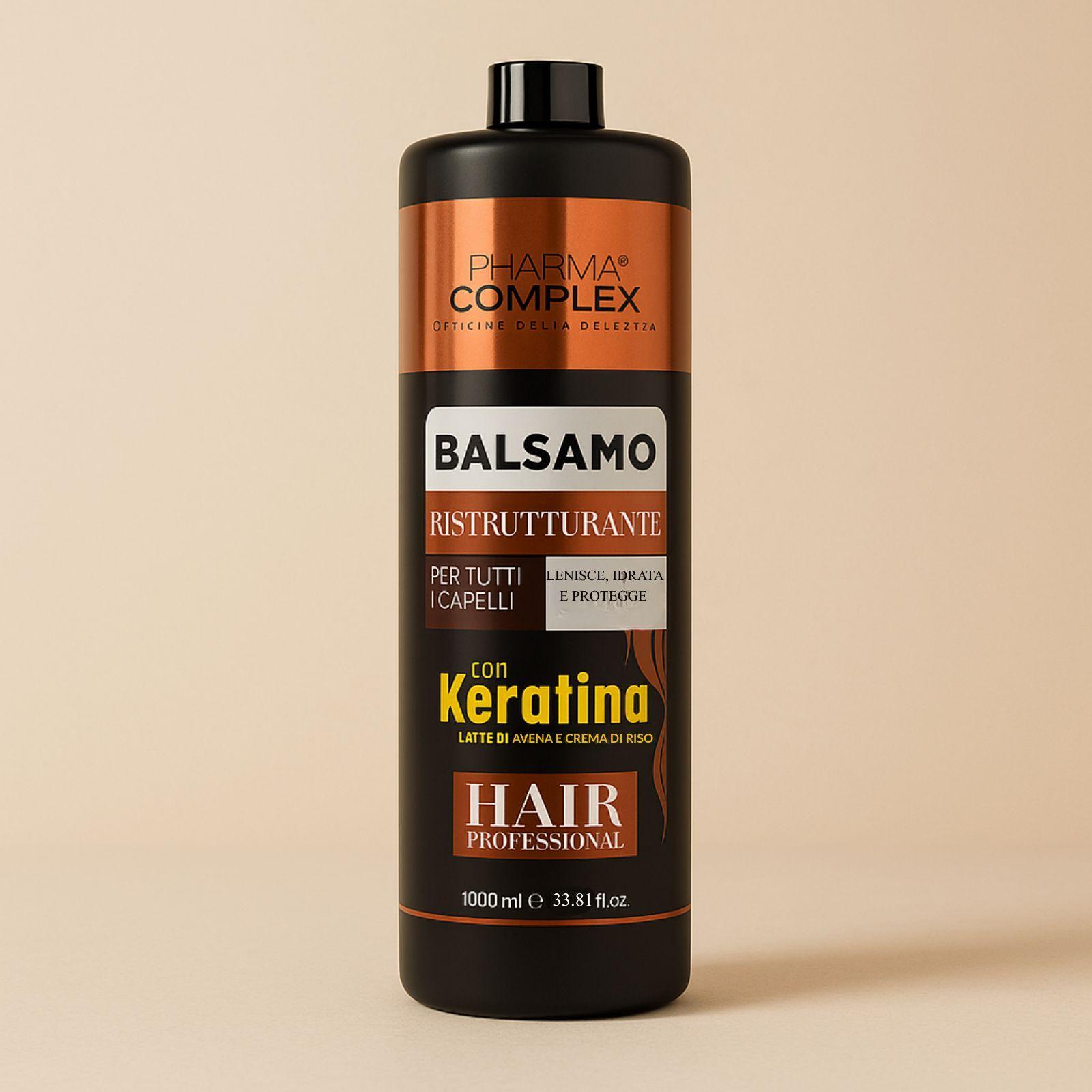 pharma complex balsamo ristrutturante con keratina 1000ml - foto 1