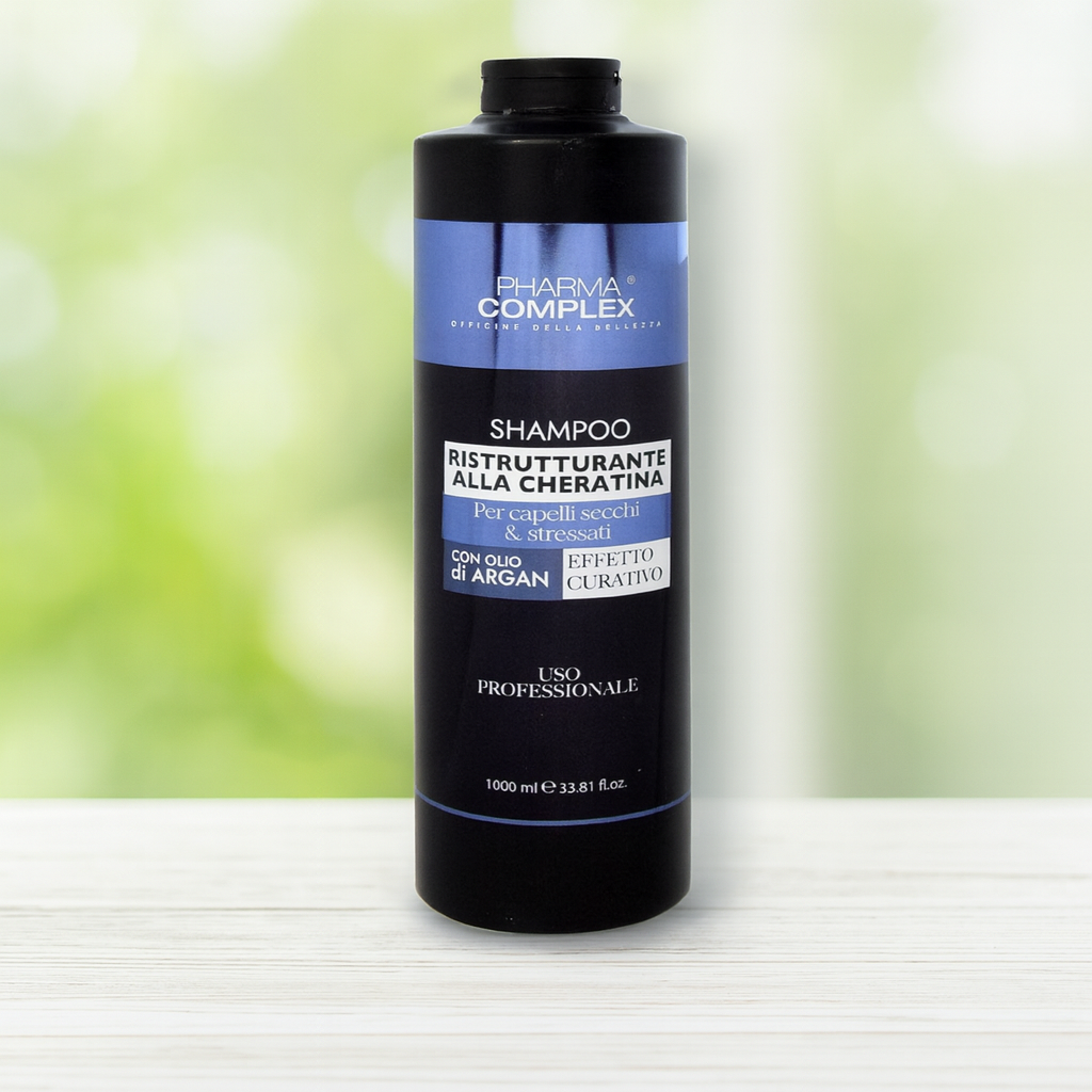pharma complex shampoo ristrutturante alla cheratina 1000 ml - foto 1