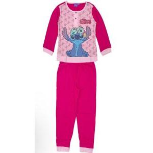Pigiama bimba stitch base rosa