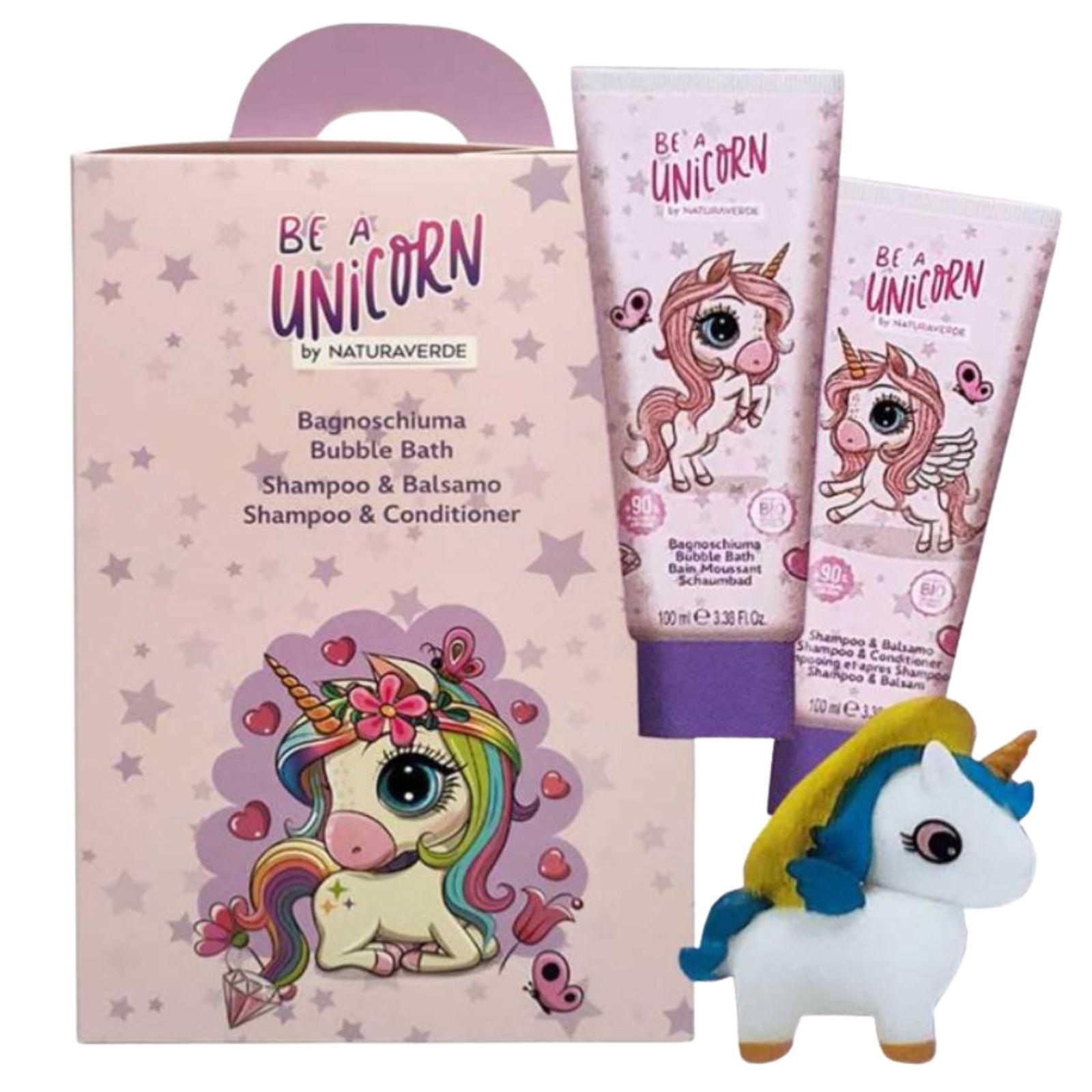  kit be a unicorn: bagnoschiuma,  shampoo&balsamo e unicorn rainbow hair - foto 2
