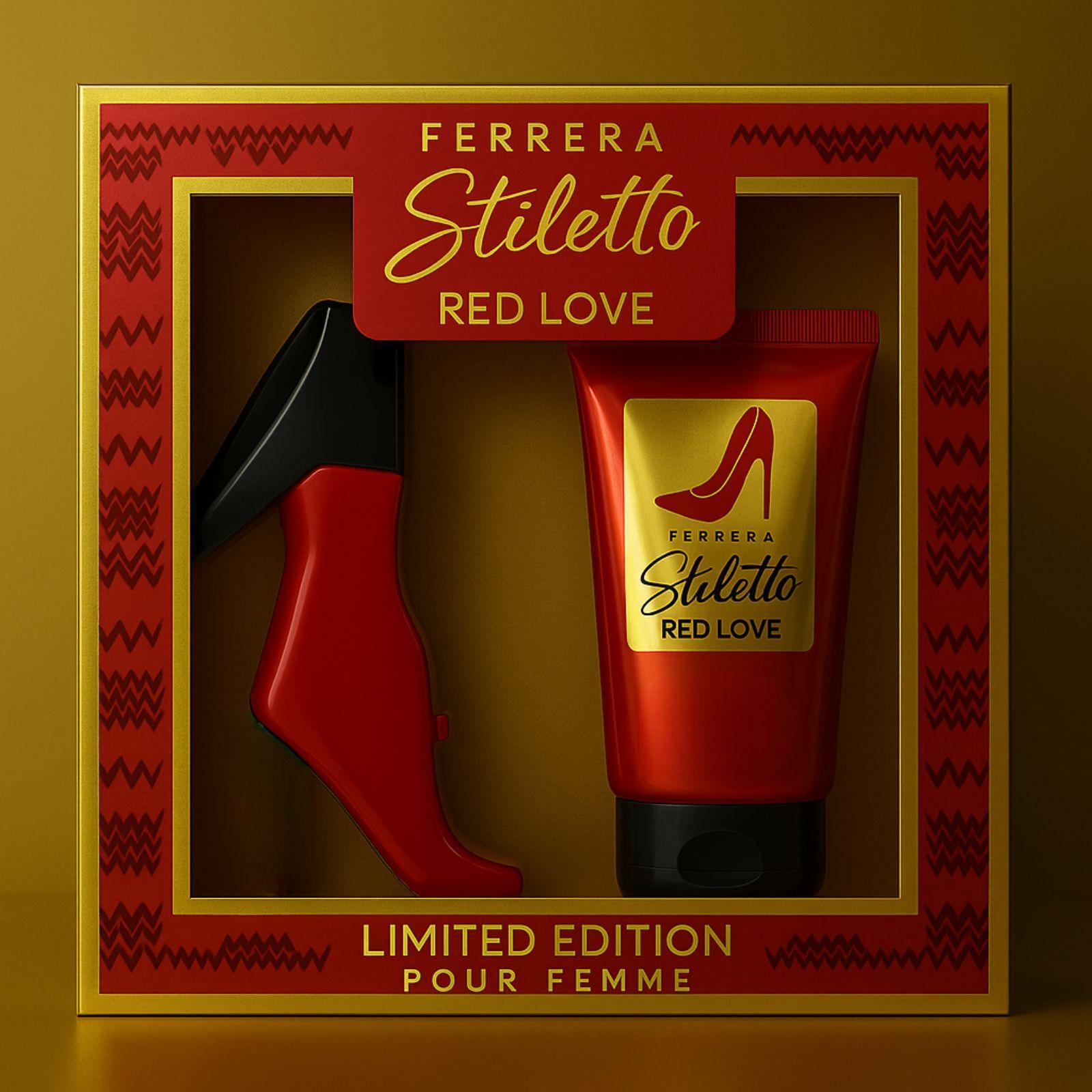 Set Profumo & Crema Corpo MONTAGE, confezione regalo su sfondo dorato