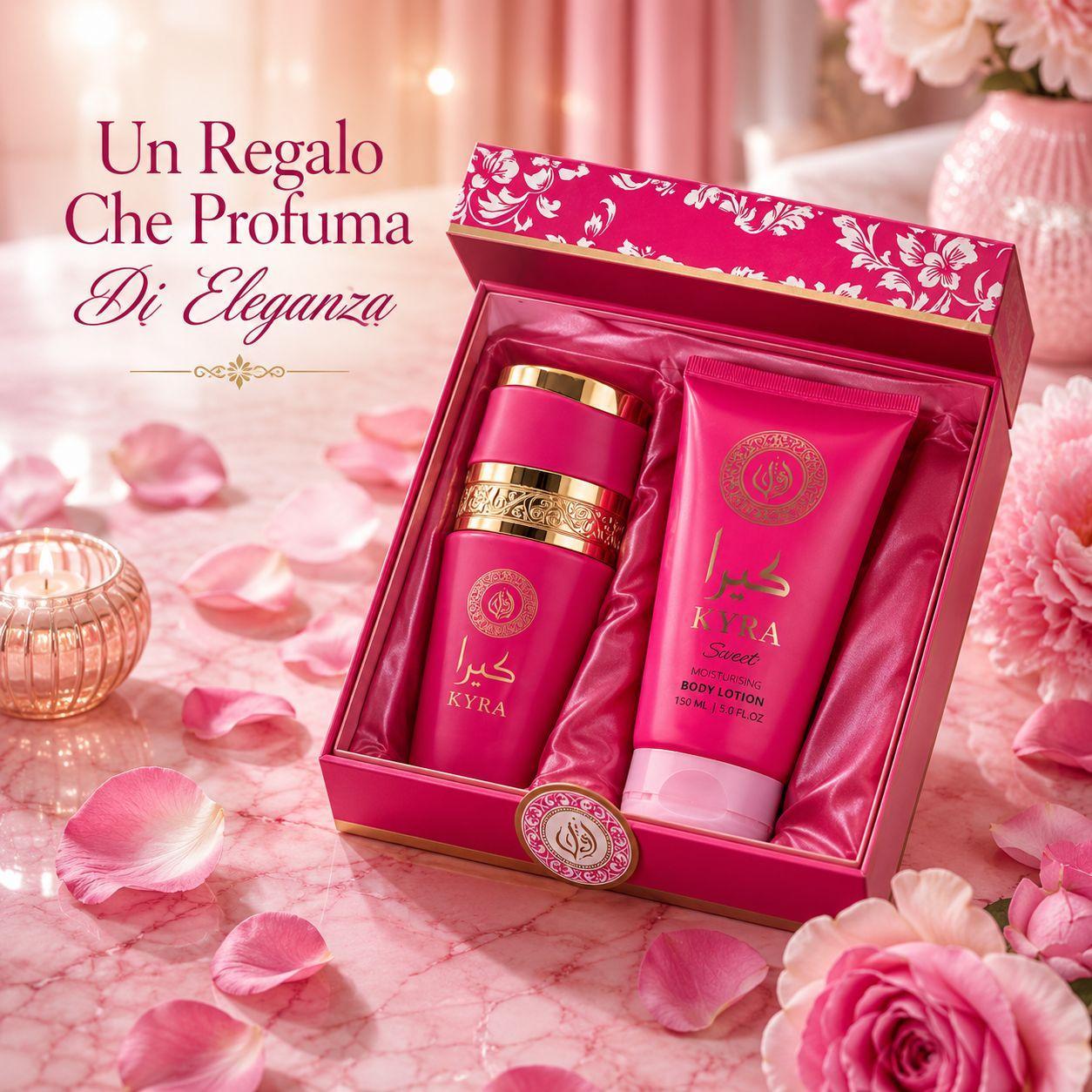  gift box kyra sweet eau de parfum e body lotion donna - foto 3