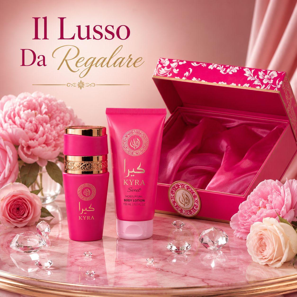  gift box kyra sweet eau de parfum e body lotion donna - foto 4