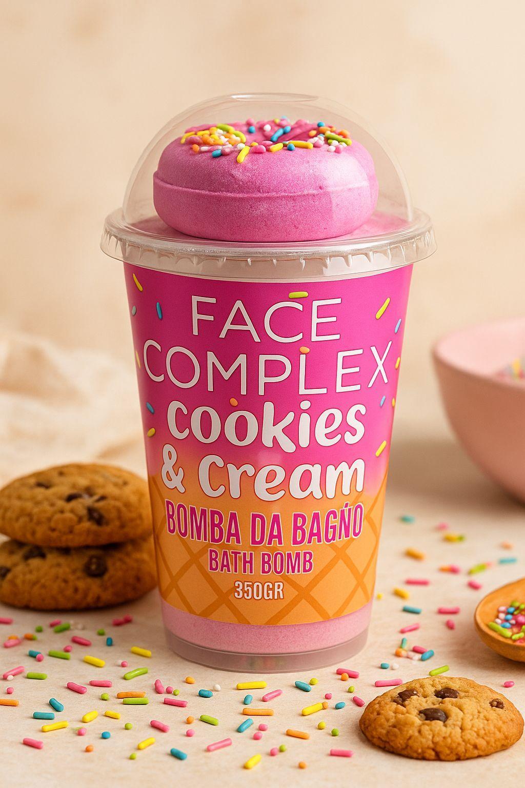 face complex face complex kit sali da bagno e bomba da bagno cookies & cream , 350gr. - foto 1