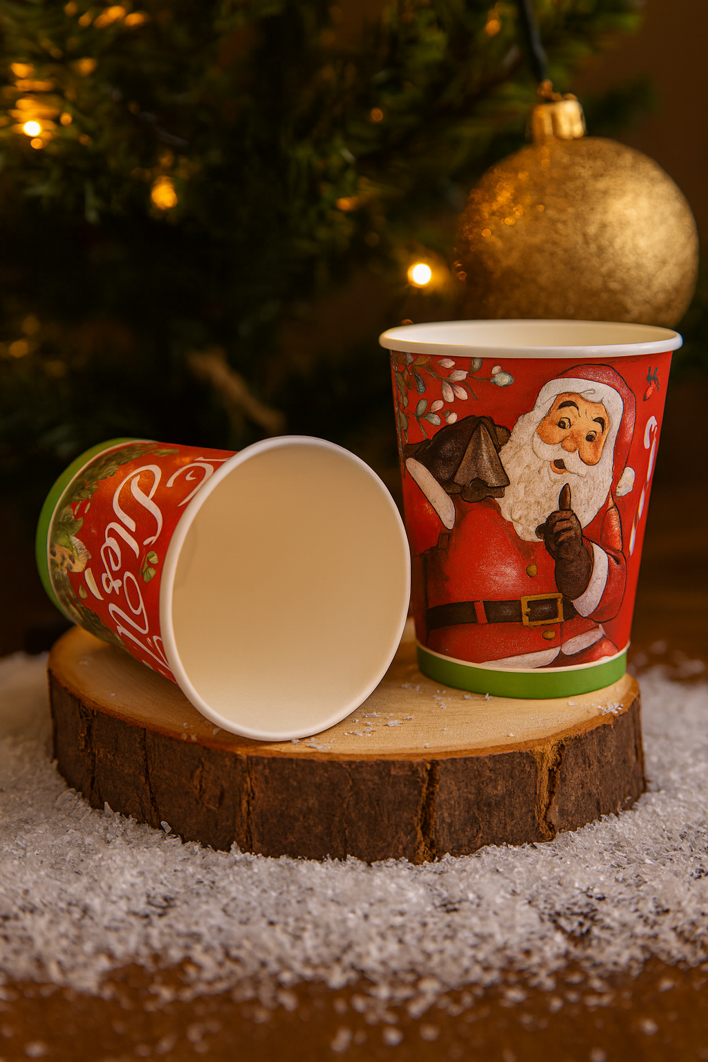 fatigati fatigati bicchieri di carta natale acqua 220cc ( fantasia spedita in base a giacenza) 50pz. - foto 3