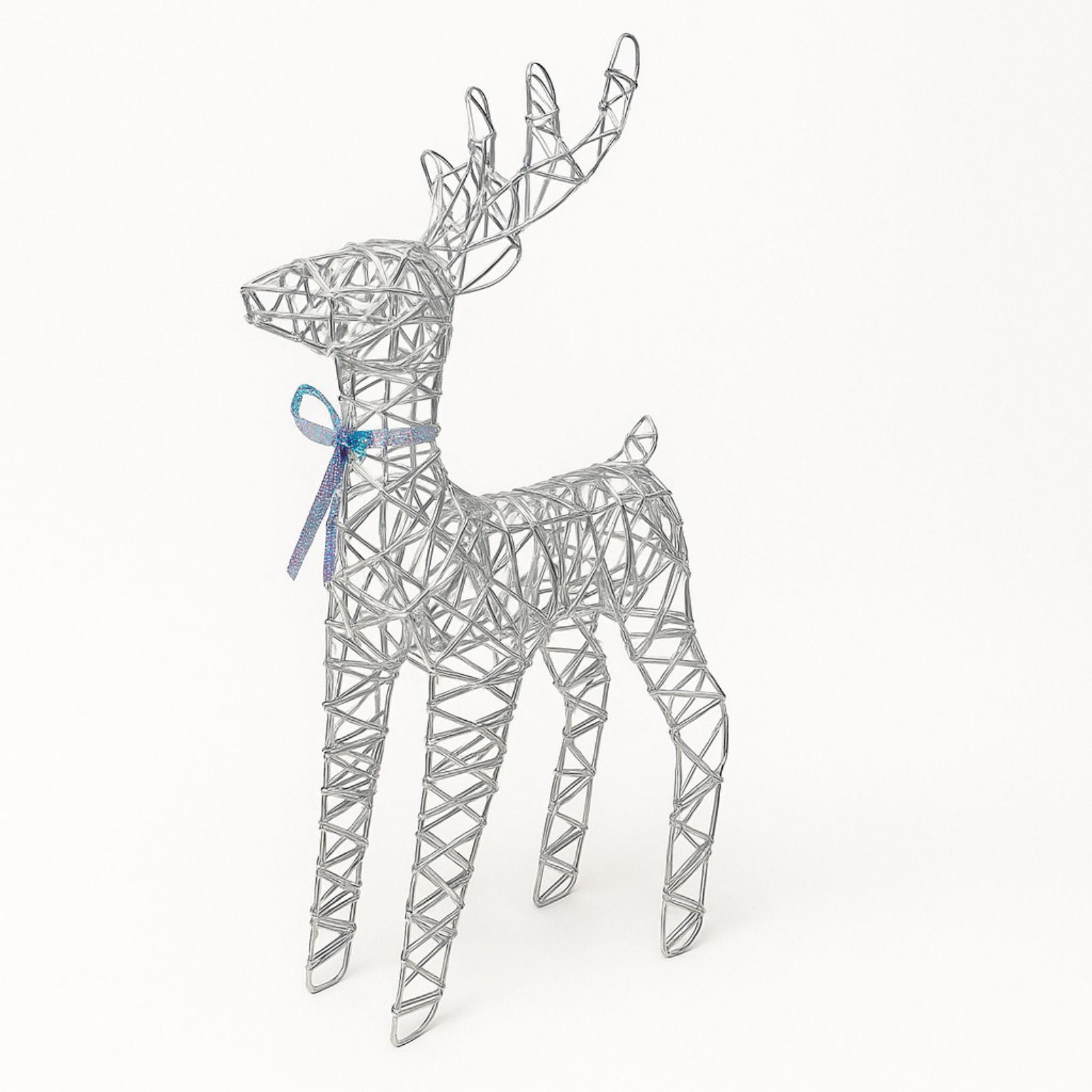  renna di natale argento con luci e musica - foto 1