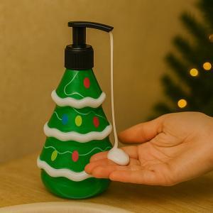Porta sapone natalizio a forma di albero verde