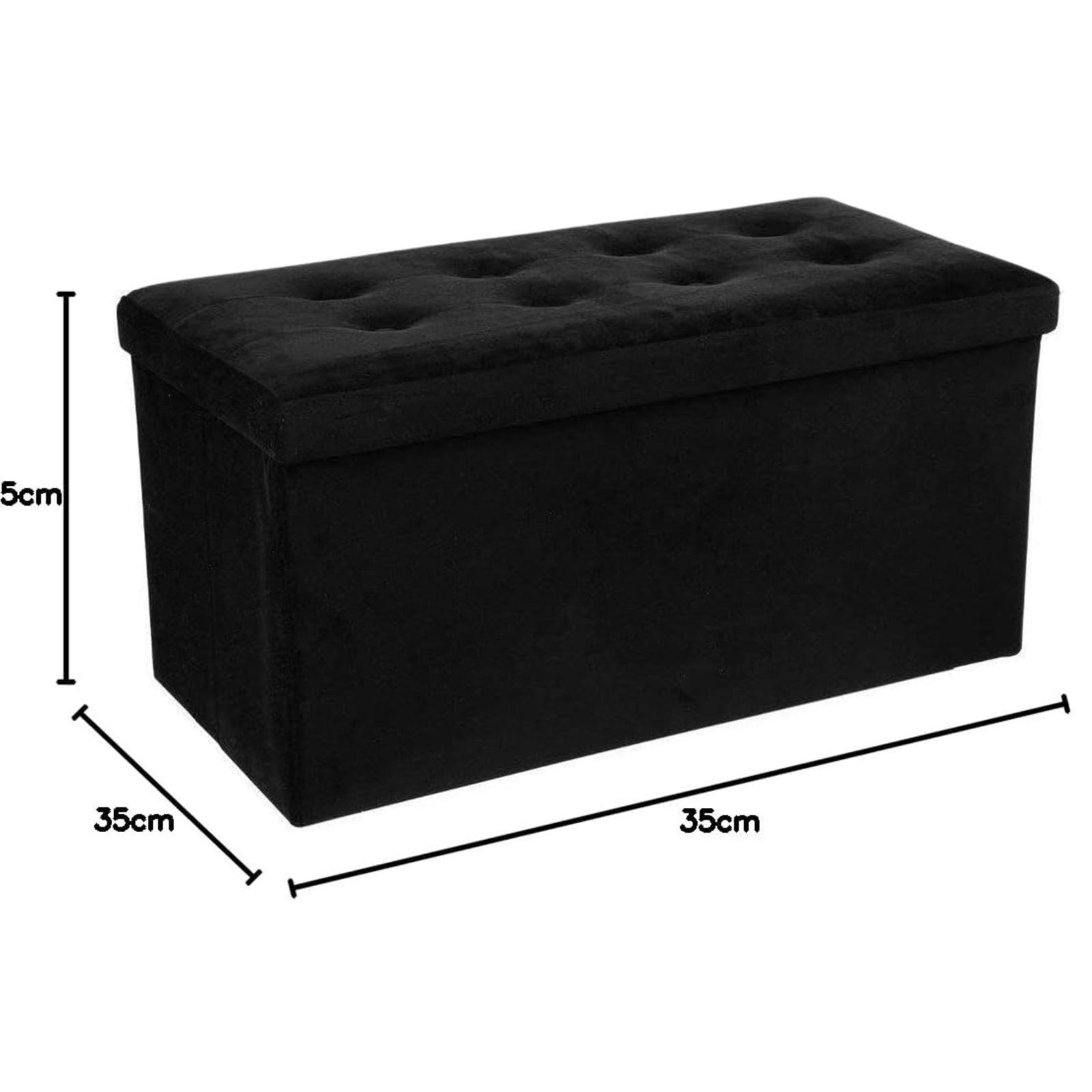  pouf contenitore in velluto beige - foto 5