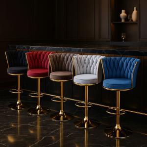 Coppia di sgabelli luxury bordeaux (schienale alto)