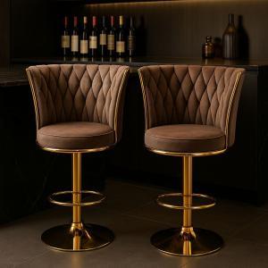 Coppia di sgaelli luxury marroni (schienale alto)