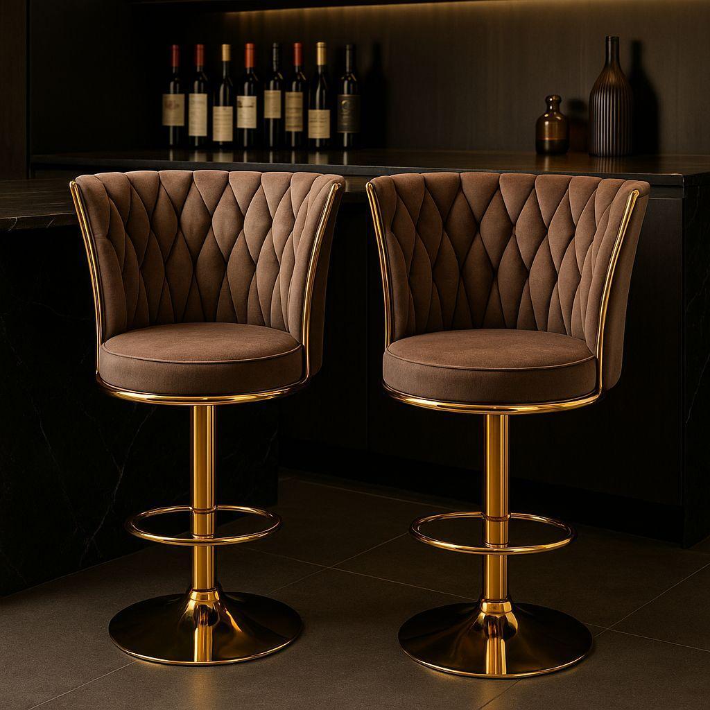  coppia di sgaelli luxury marroni (schienale alto) - foto 1