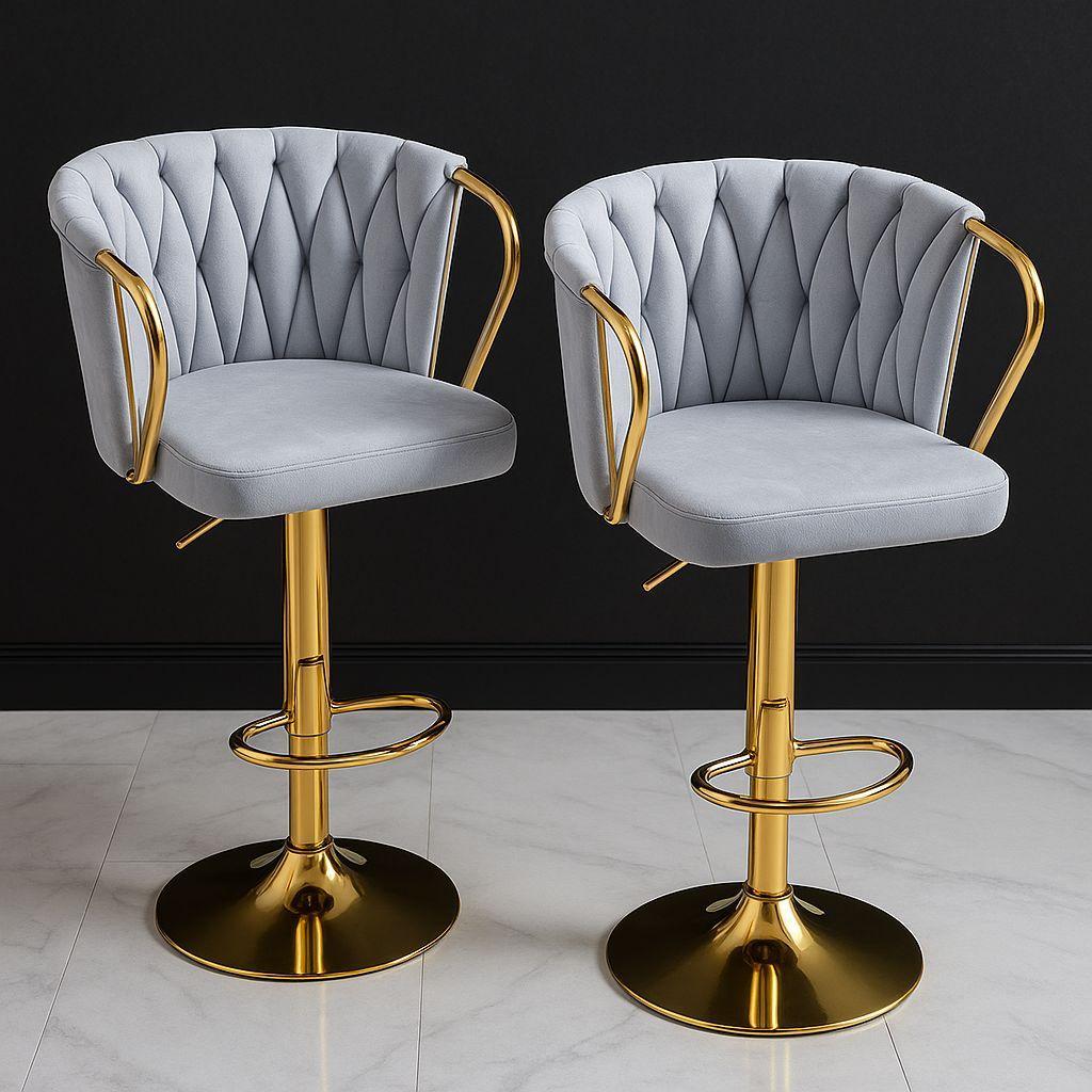  coppia di sgabelli circle grigio chiaro (rotondi) - foto 1