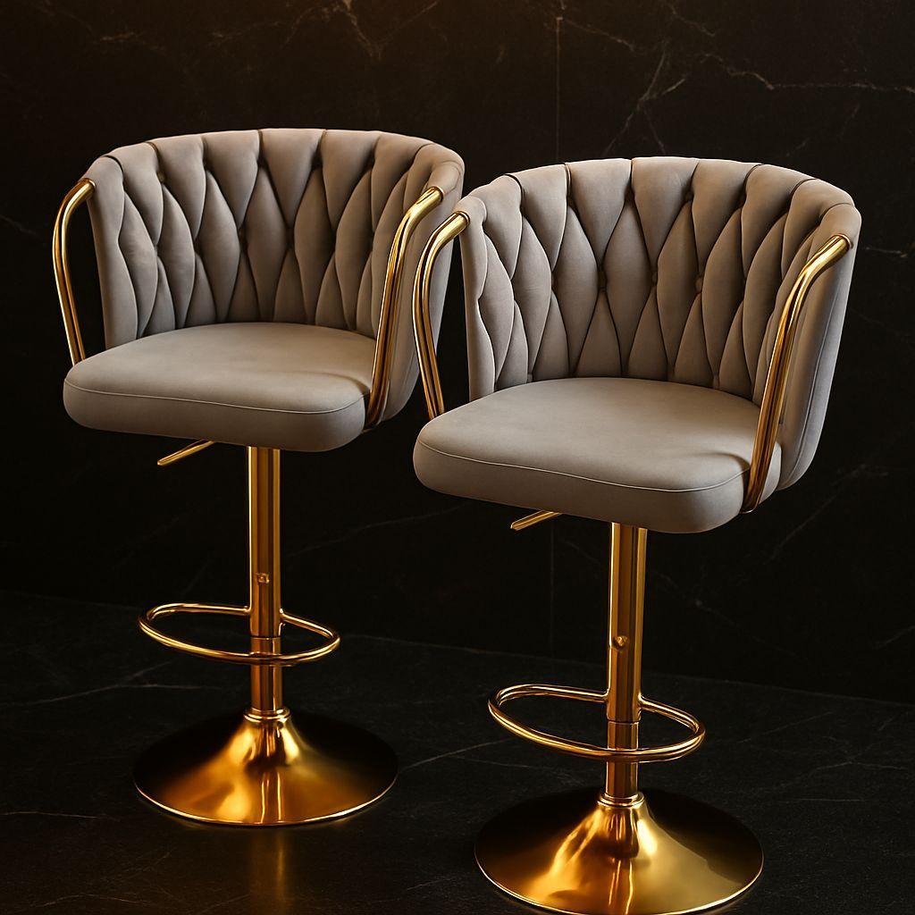  coppia di sgabelli circle grigio chiaro (rotondi) - foto 3