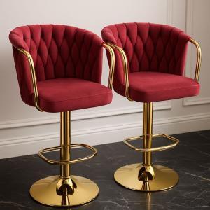 Coppia di sgabelli circle bordeaux (rotondi)