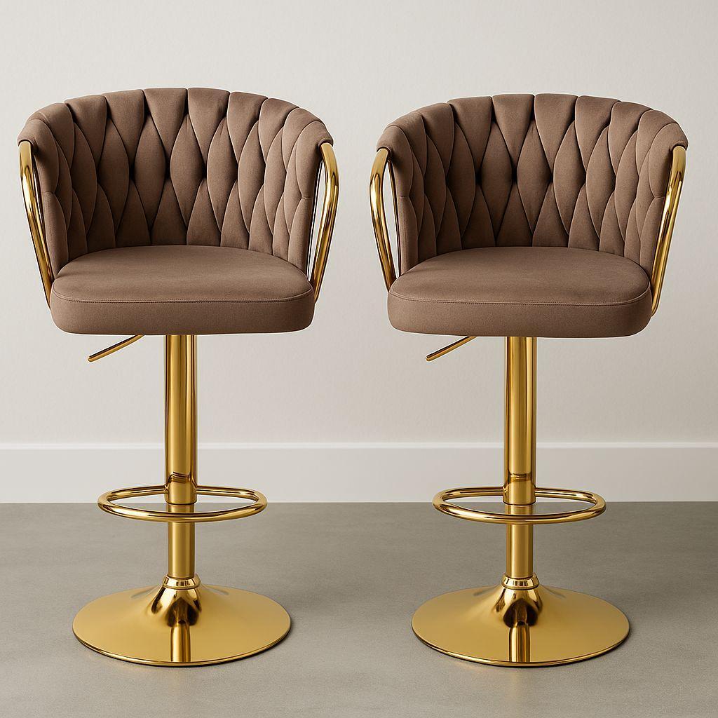  coppia di sgabelli circle marroni (rotondo) - foto 1