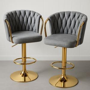 Coppia di sgabelli circle grigi (rotondi)