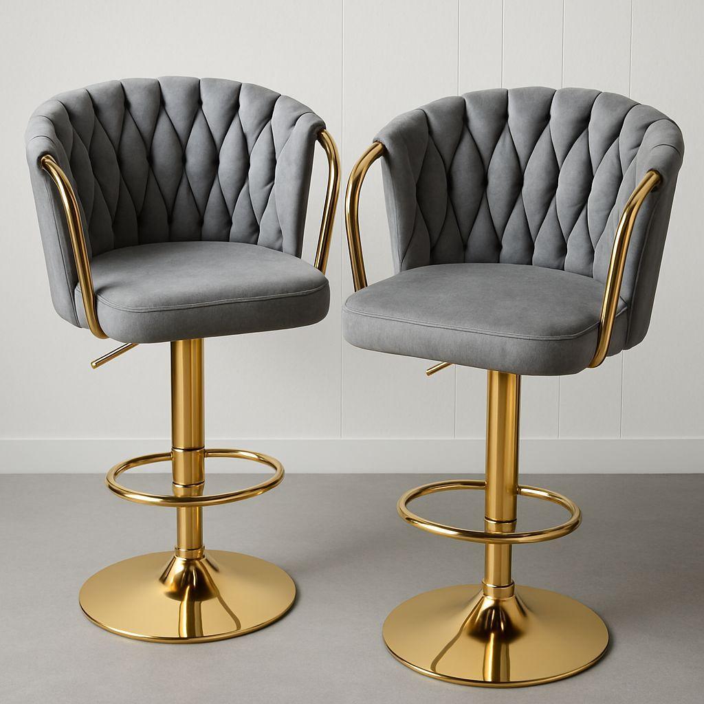  coppia di sgabelli circle grigi (rotondi) - foto 1