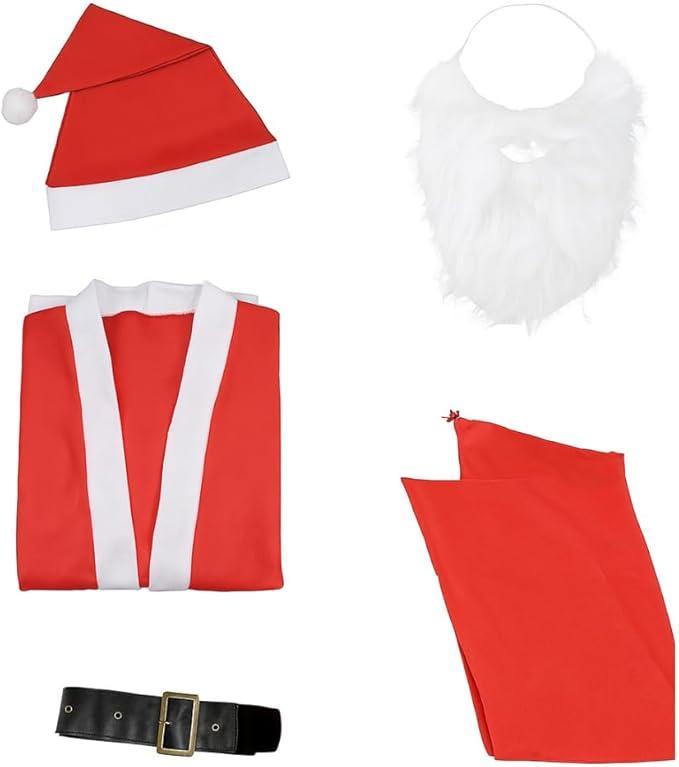kasaviva costume da babbo natale adulto taglia unica kasaviva - foto 2