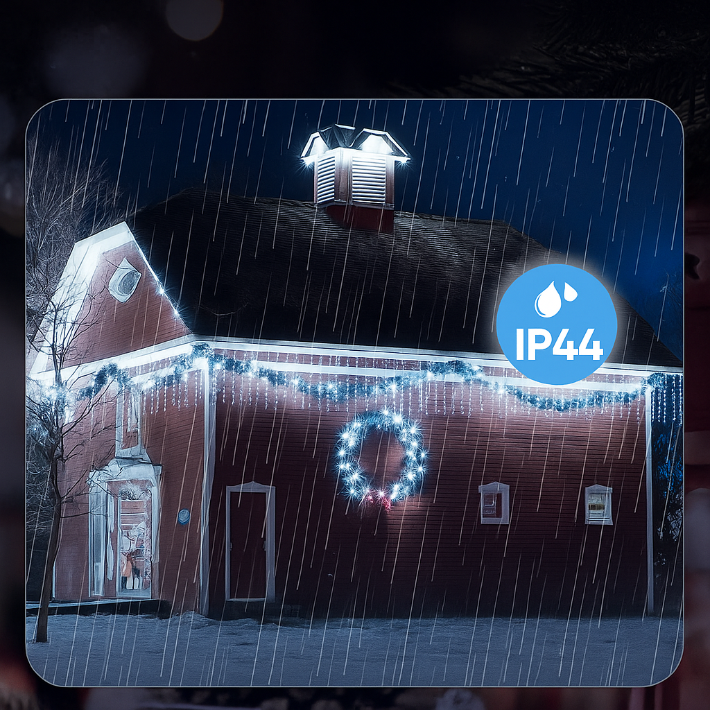 kasaviva kasaviva tenda led bianco ghiaccio 288 led da esterno e interno(7.5m) - foto 1