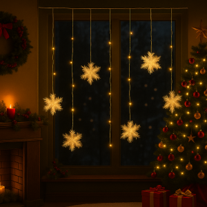 Tenda led fiocco di neve bianco caldo (6,2mt)