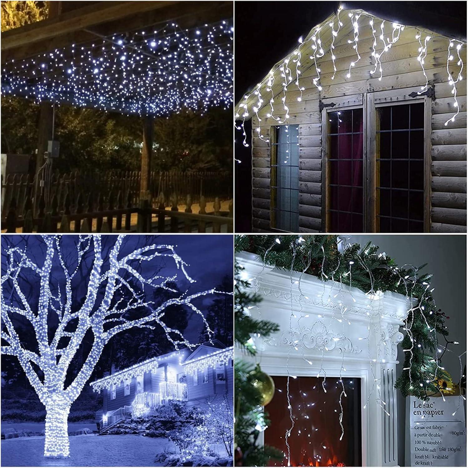 kasaviva tenda led bianco ghiaccio da esterno e interno 736 led (13m) - foto 3