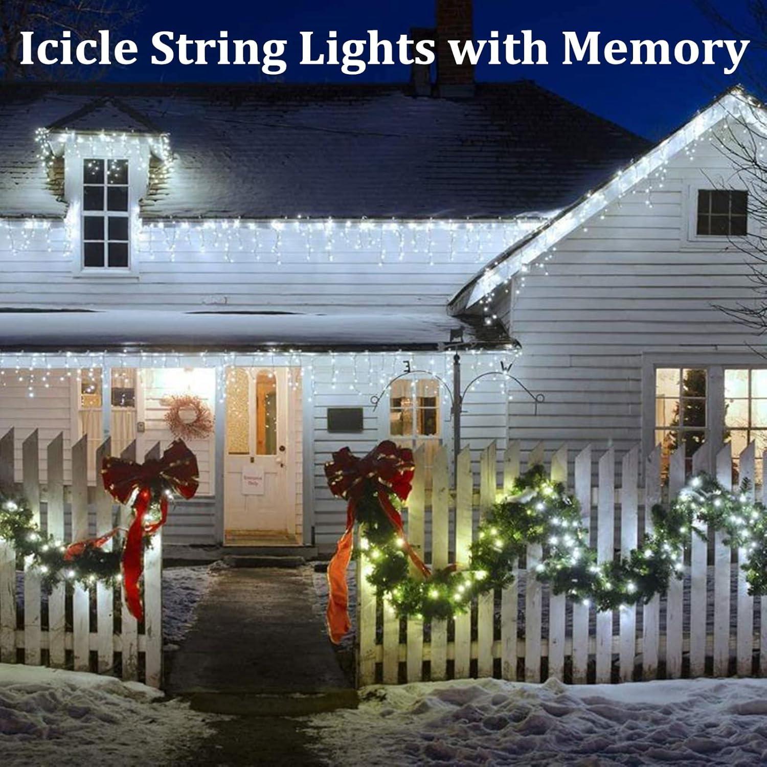 kasaviva tenda led bianco ghiaccio da esterno e interno 736 led (13m) - foto 4