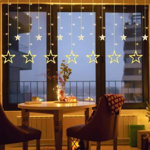 Tenda led stars , 7.2 metri , bianco caldo , 162 led, da esterno e da interno