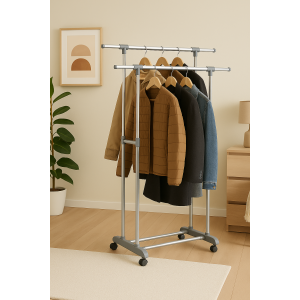 Stand appendiabiti doppio