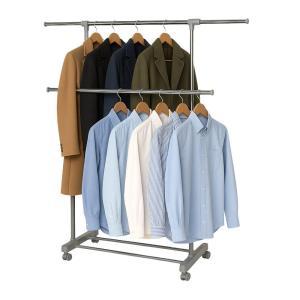 Appendiabiti doppio estensibile con ruote bloccabili