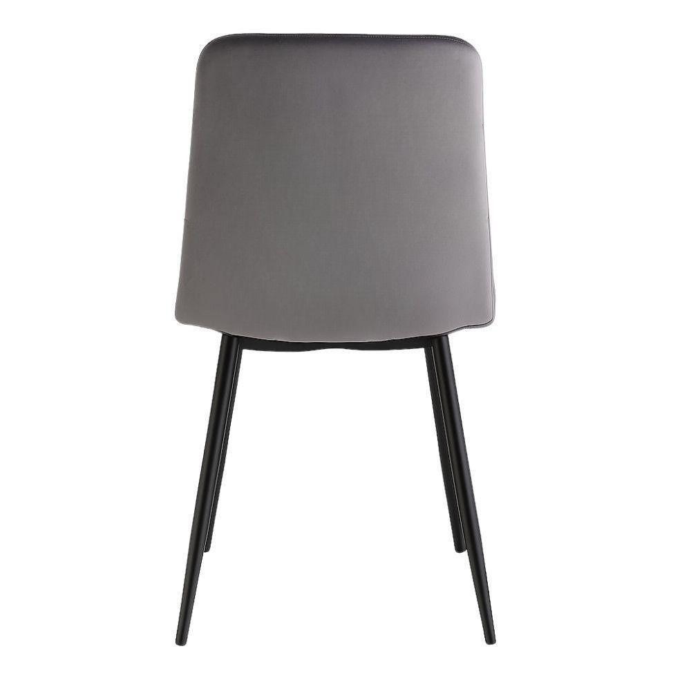  set da 6 sedie da interno in velluto grigio scuro - foto 5