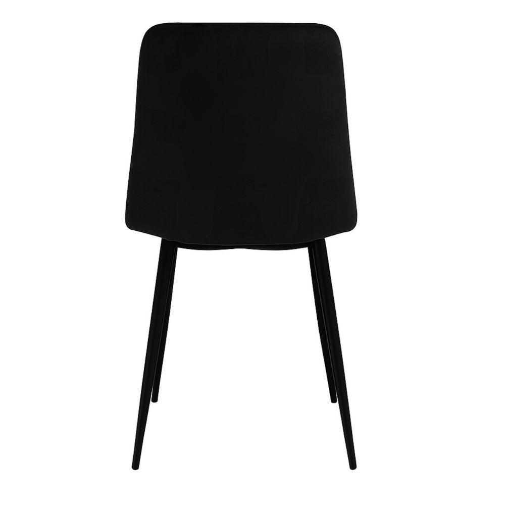  set da 6 sedie da interno in velluto nero - foto 5