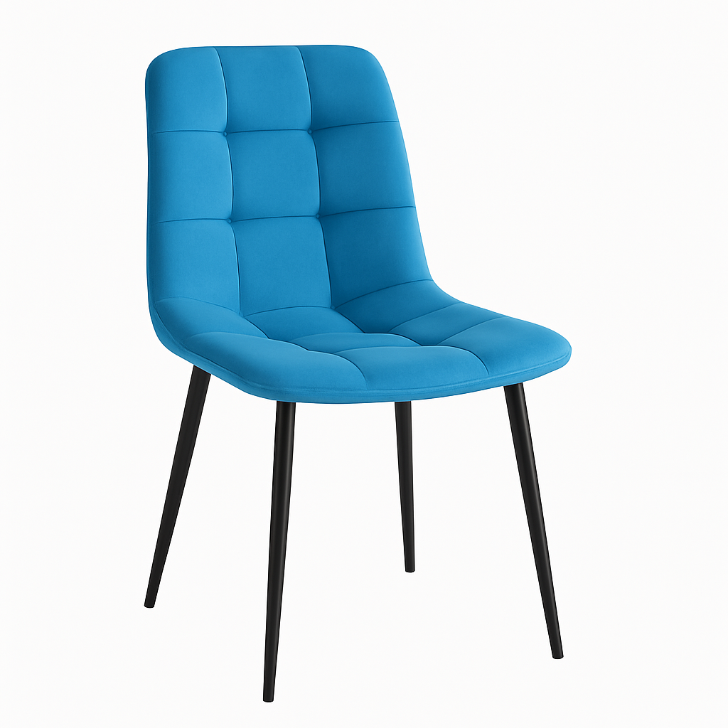  set da 6 sedie da interno in velluto ottanio - foto 3