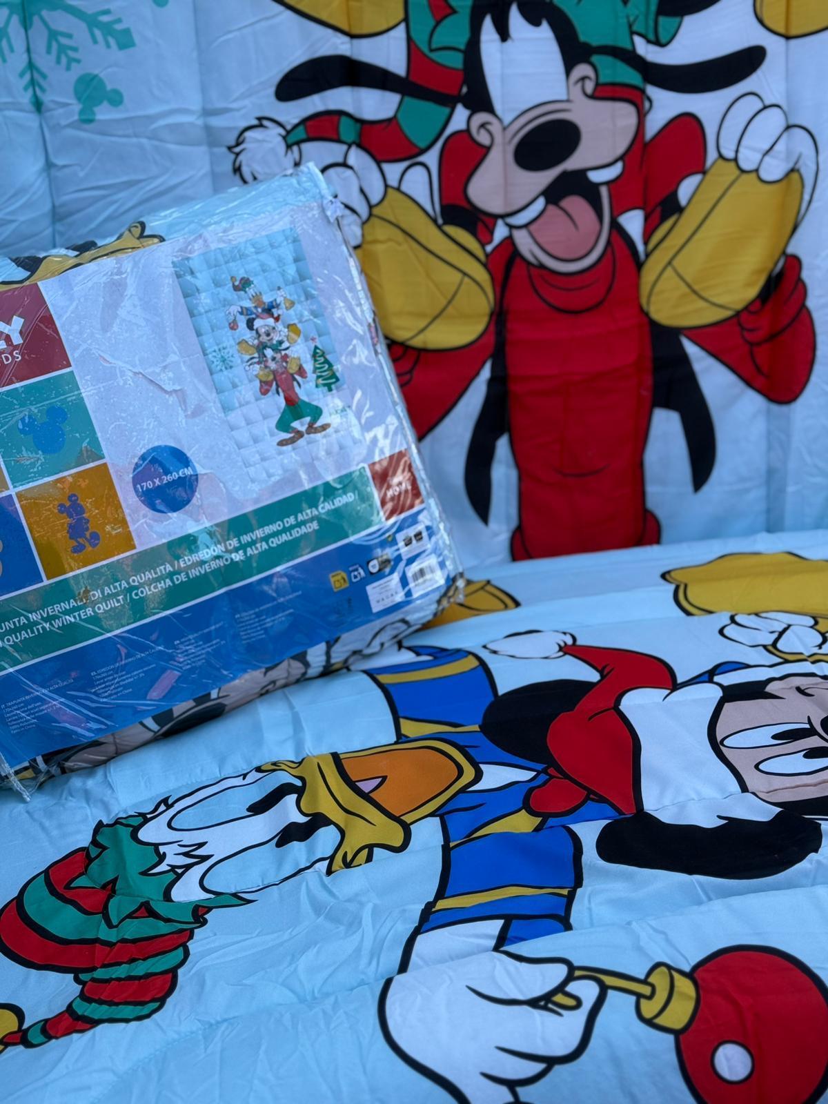 disney trapunta singola disney xmas topolino and friends - foto 3